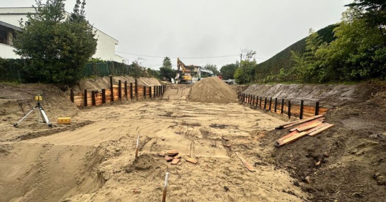 Vue extérieur du chantier de la villa d'Anglet, quartier Chiberta